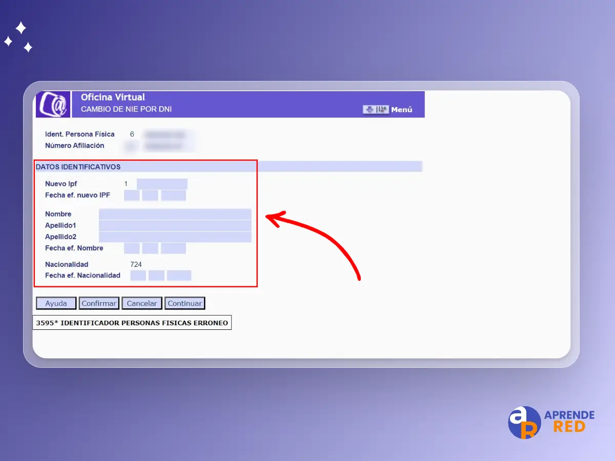 Mecanización datos DNI